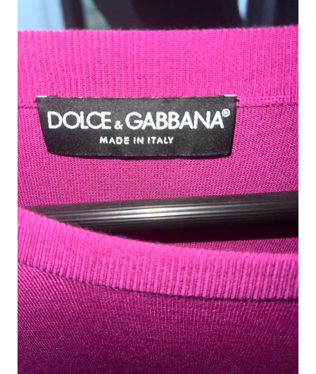 DOLCE&GABBANA Розовый шерстяной джемпер / свитер, фото 4