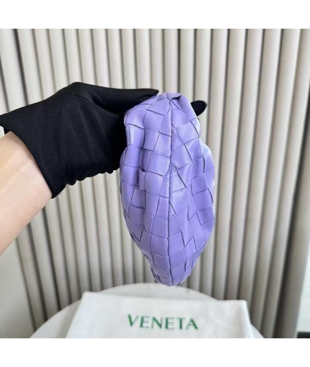 BOTTEGA VENETA Фиолетовая кожаная сумка через плечо, фото 3