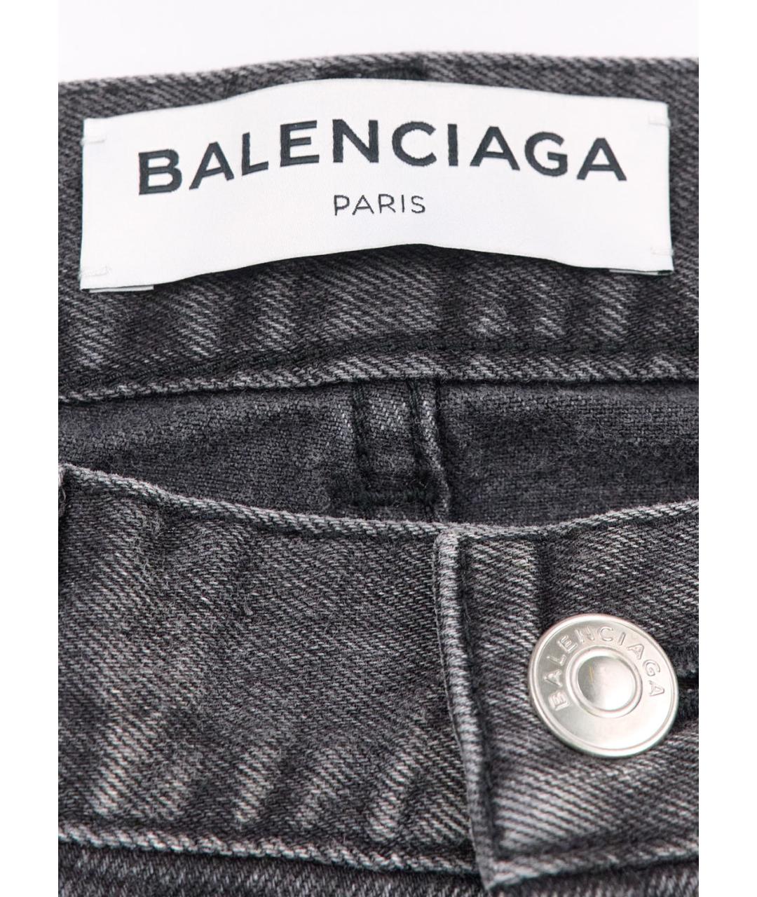 BALENCIAGA Черные хлопковые джинсы слим, фото 3