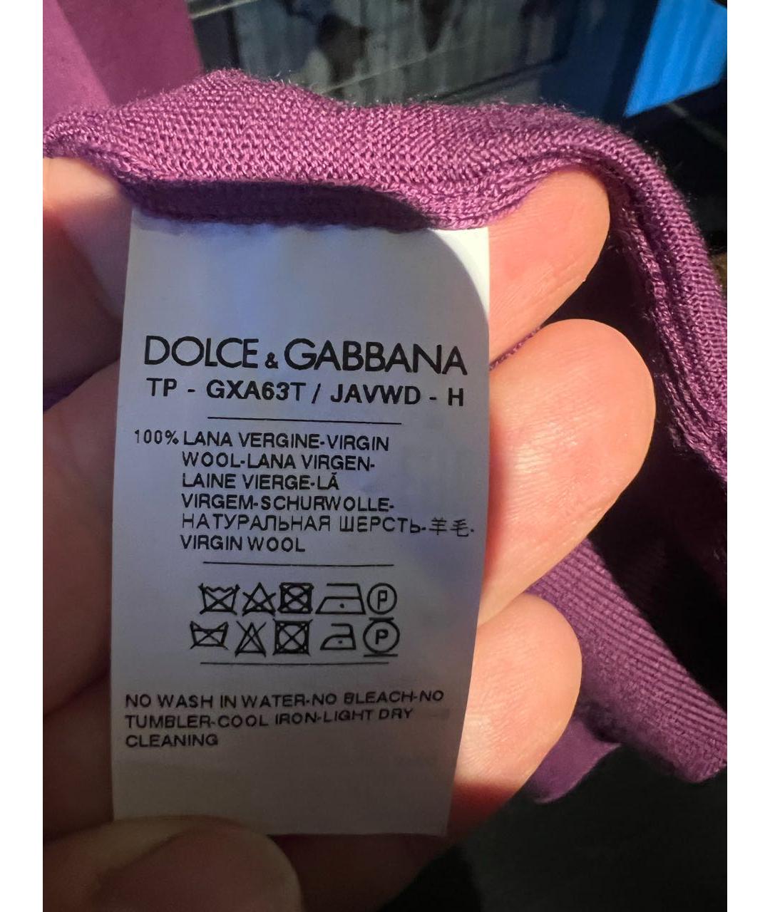 DOLCE&GABBANA Фуксия шерстяной джемпер / свитер, фото 5