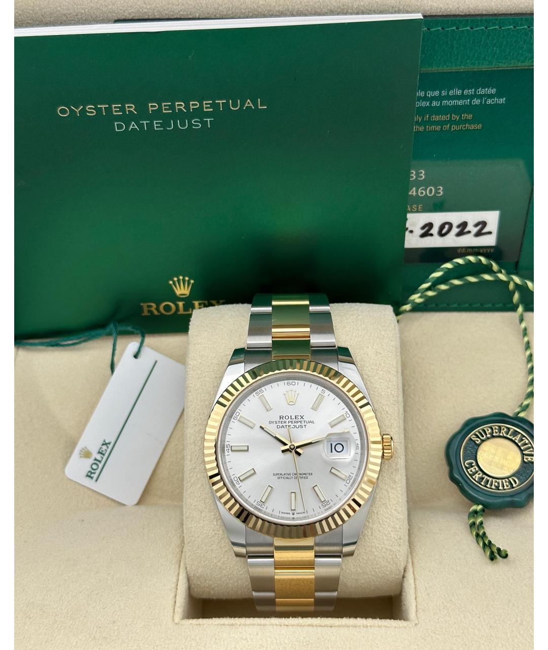 ROLEX Серебряные часы из желтого золота, фото 3