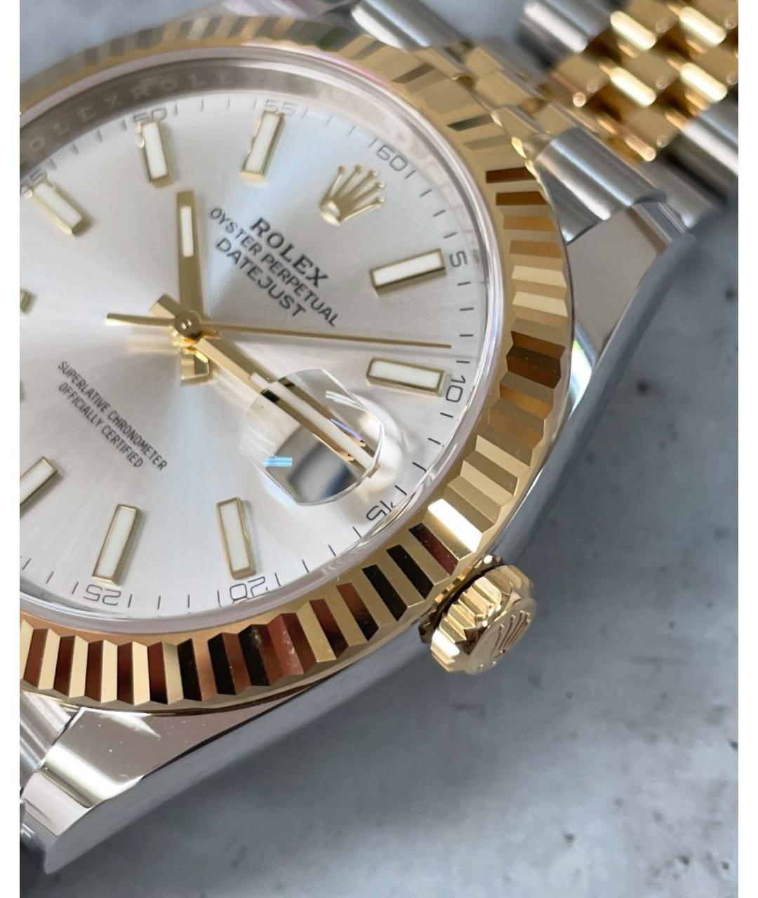 ROLEX Серебряные часы из желтого золота, фото 8
