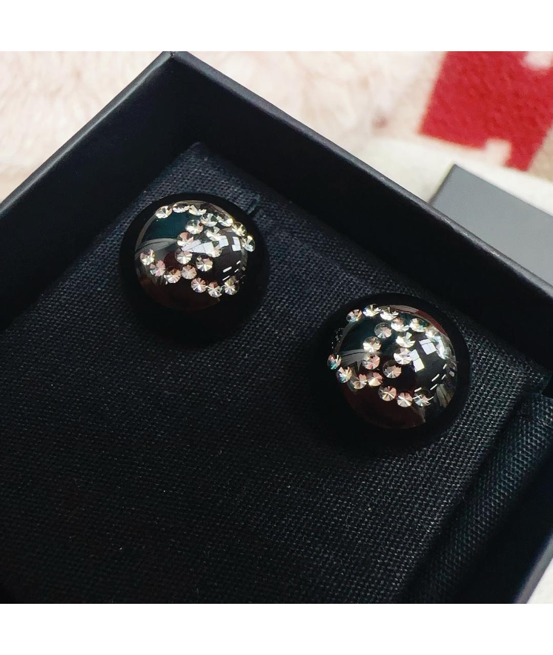 CHANEL Черные деревянные серьги, фото 2