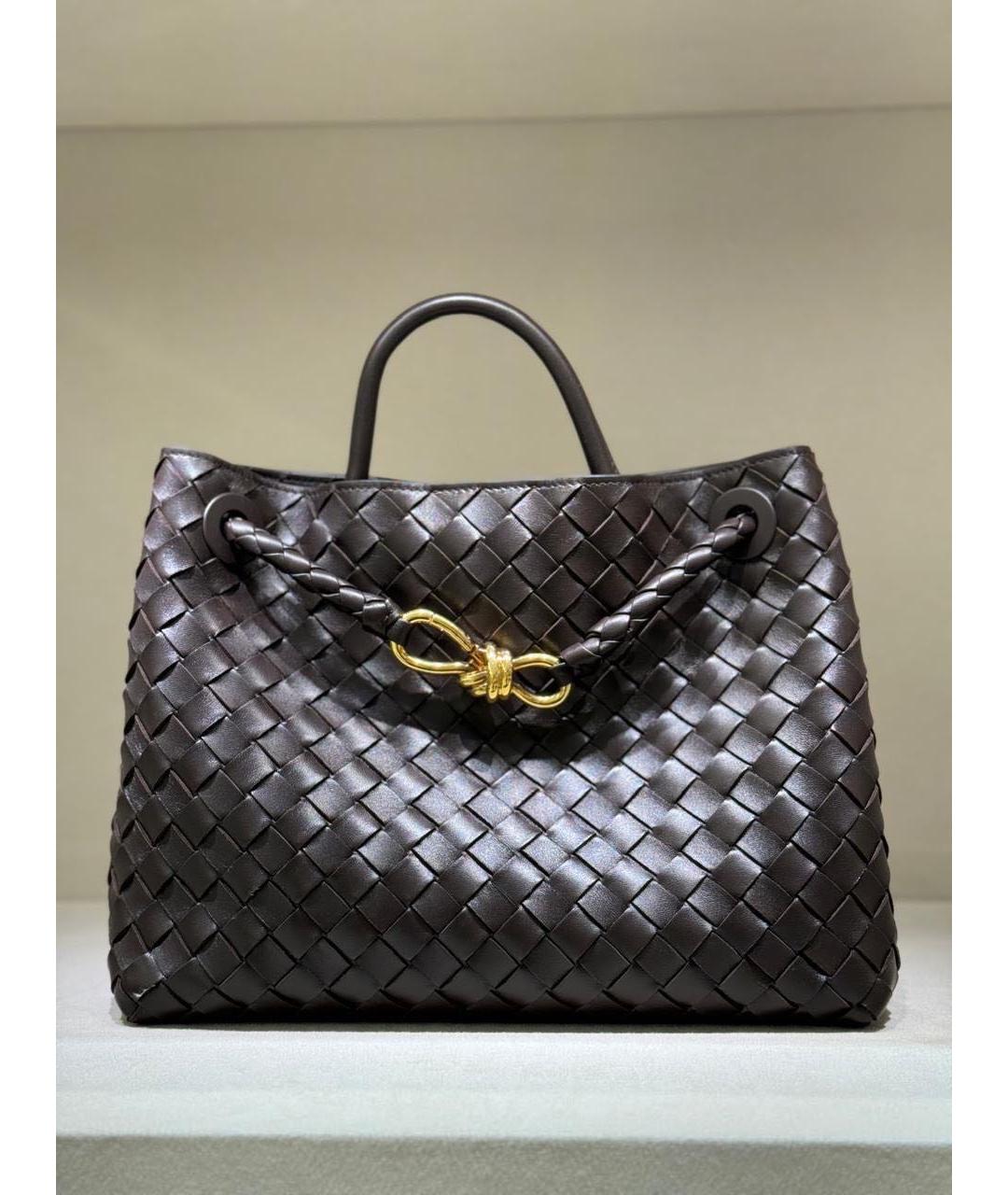 BOTTEGA VENETA Коричневая кожаная сумка тоут, фото 2