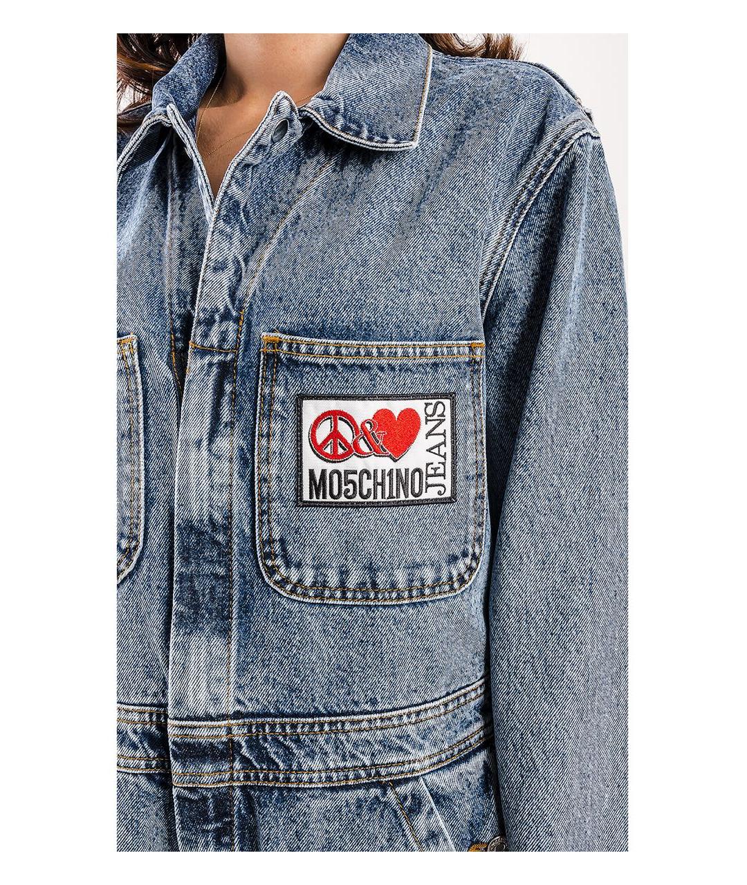 MOSCHINO Голубой деним комбинезон, фото 6