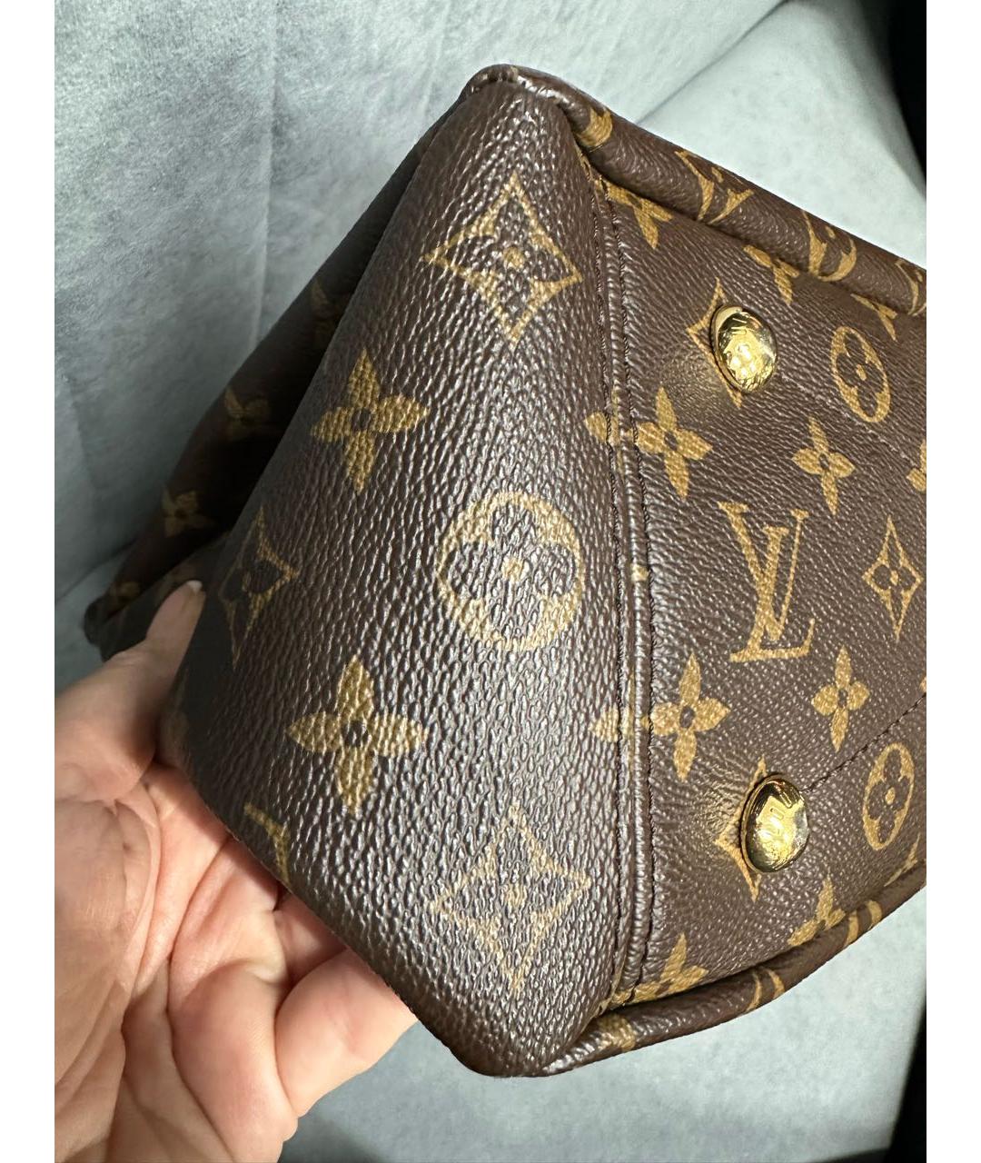 LOUIS VUITTON Коричневая кожаная сумка через плечо, фото 6