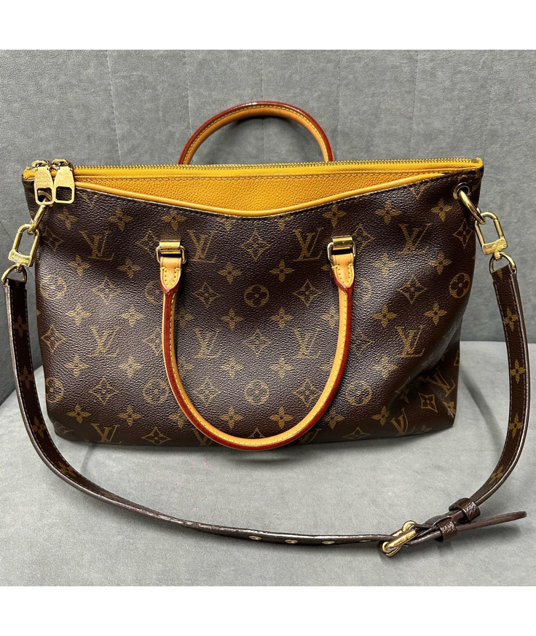 LOUIS VUITTON Коричневая кожаная сумка через плечо, фото 3