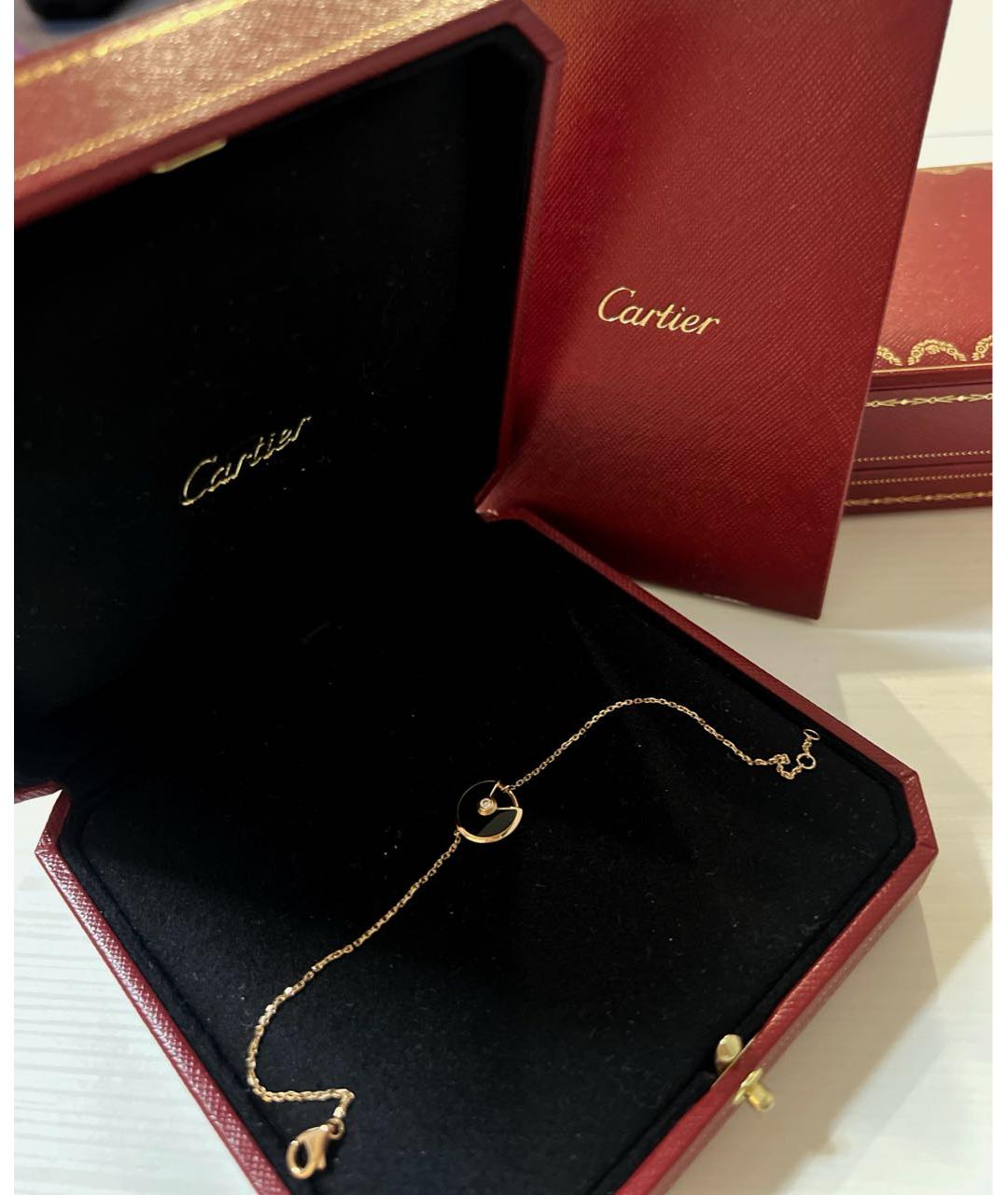 CARTIER Черный браслет из розового золота, фото 2