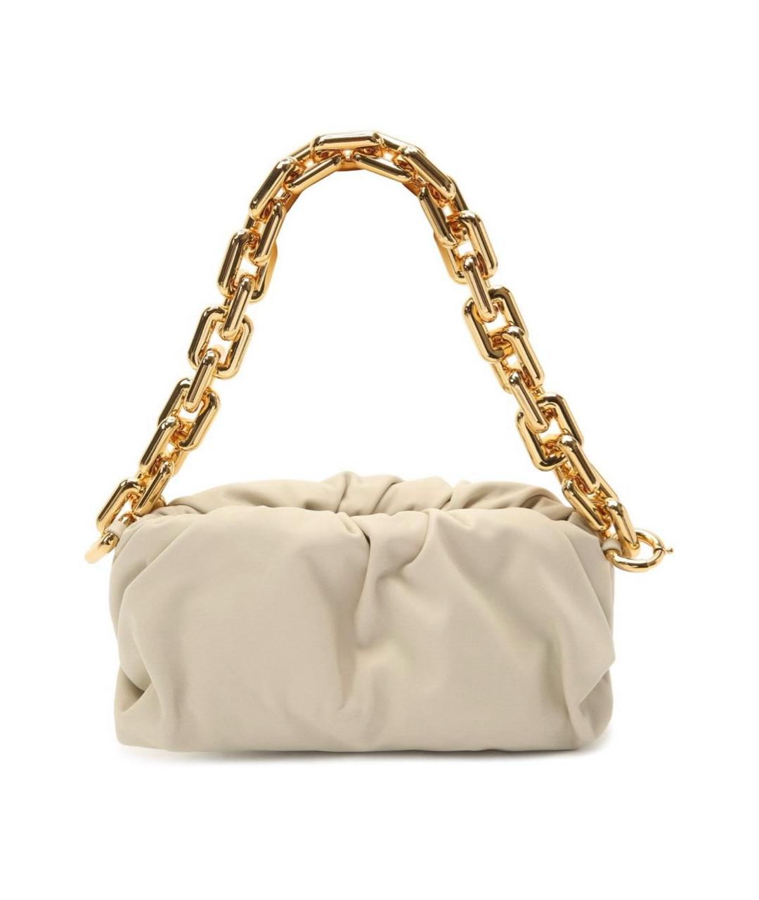 BOTTEGA VENETA Белая кожаная сумка через плечо, фото 1