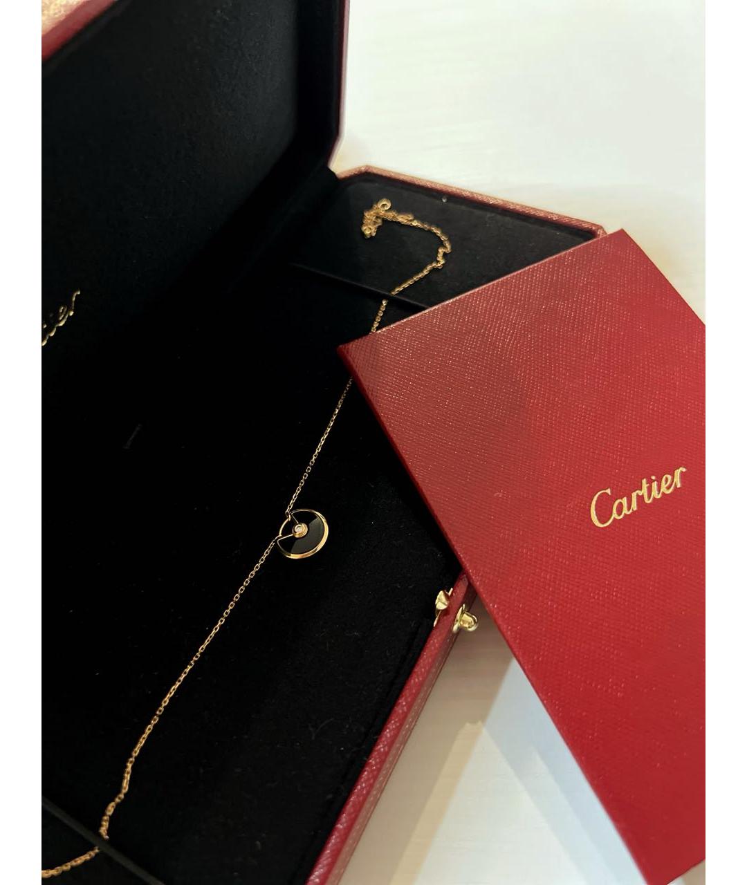 CARTIER Черная подвеска из розового золота, фото 2