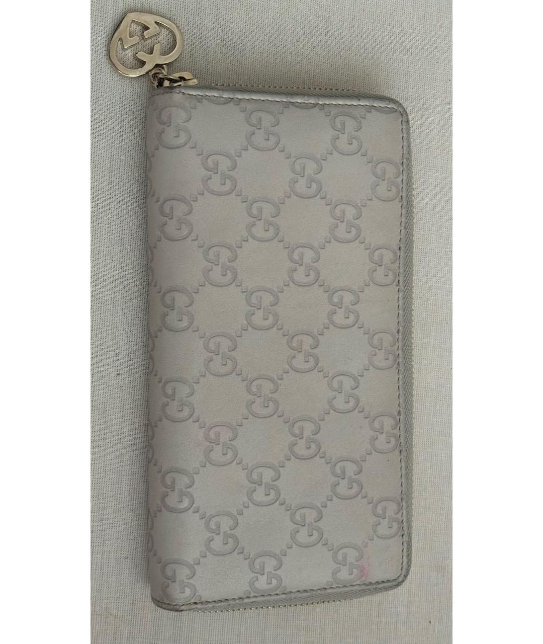 GUCCI Бежевый кожаный кошелек, фото 2