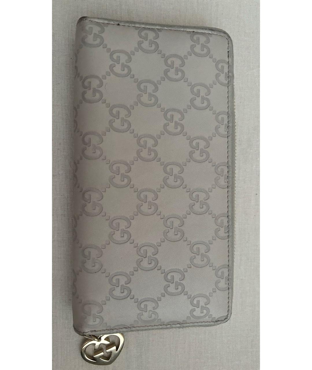 GUCCI Бежевый кожаный кошелек, фото 3