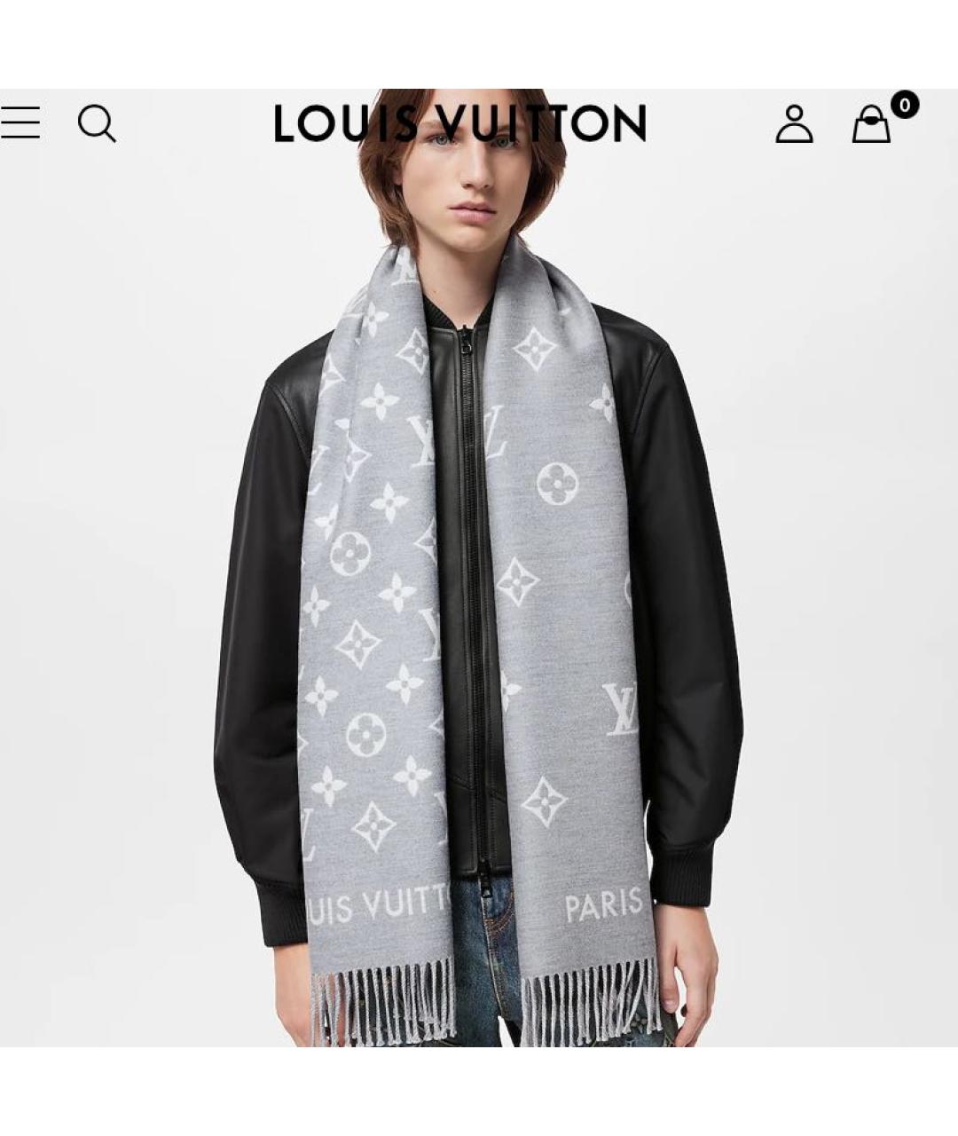 LOUIS VUITTON Шерстяной шарф, фото 3