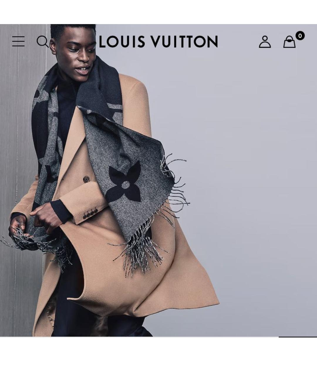 LOUIS VUITTON Кашемировый шарф, фото 4