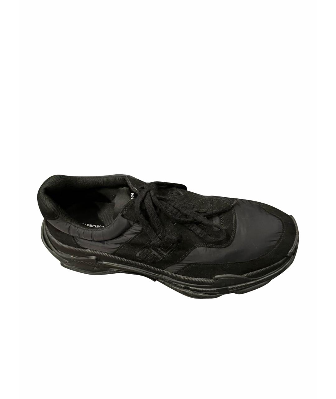 BALENCIAGA Черные низкие кроссовки / кеды, фото 1