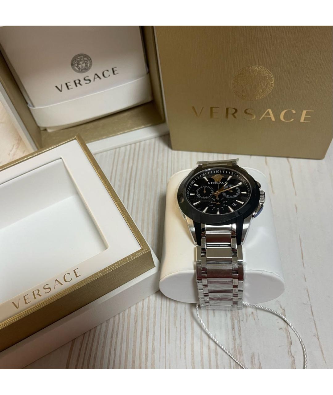 VERSACE Серебряные часы, фото 4