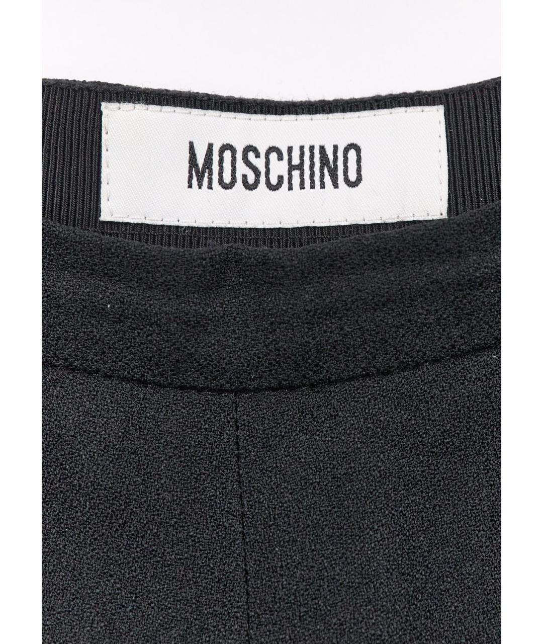 MOSCHINO Черные вискозные брюки широкие, фото 3