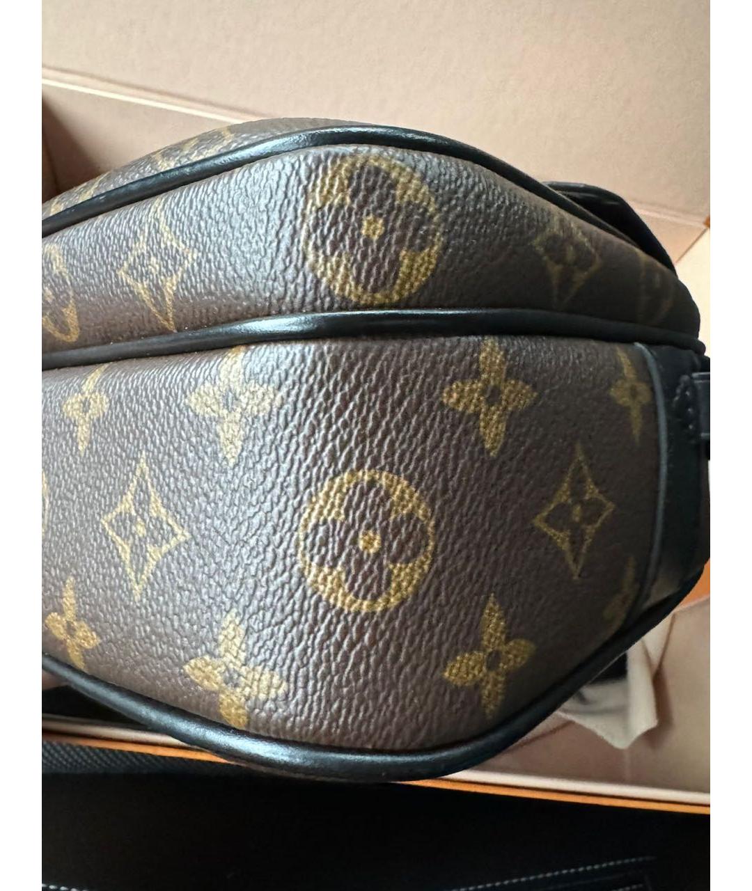 LOUIS VUITTON Коричневая кожаная сумка на плечо, фото 8