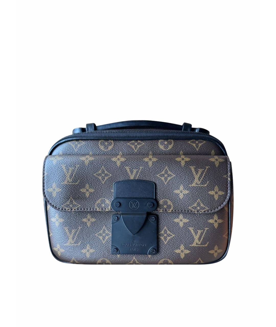 LOUIS VUITTON Коричневая кожаная сумка на плечо, фото 1