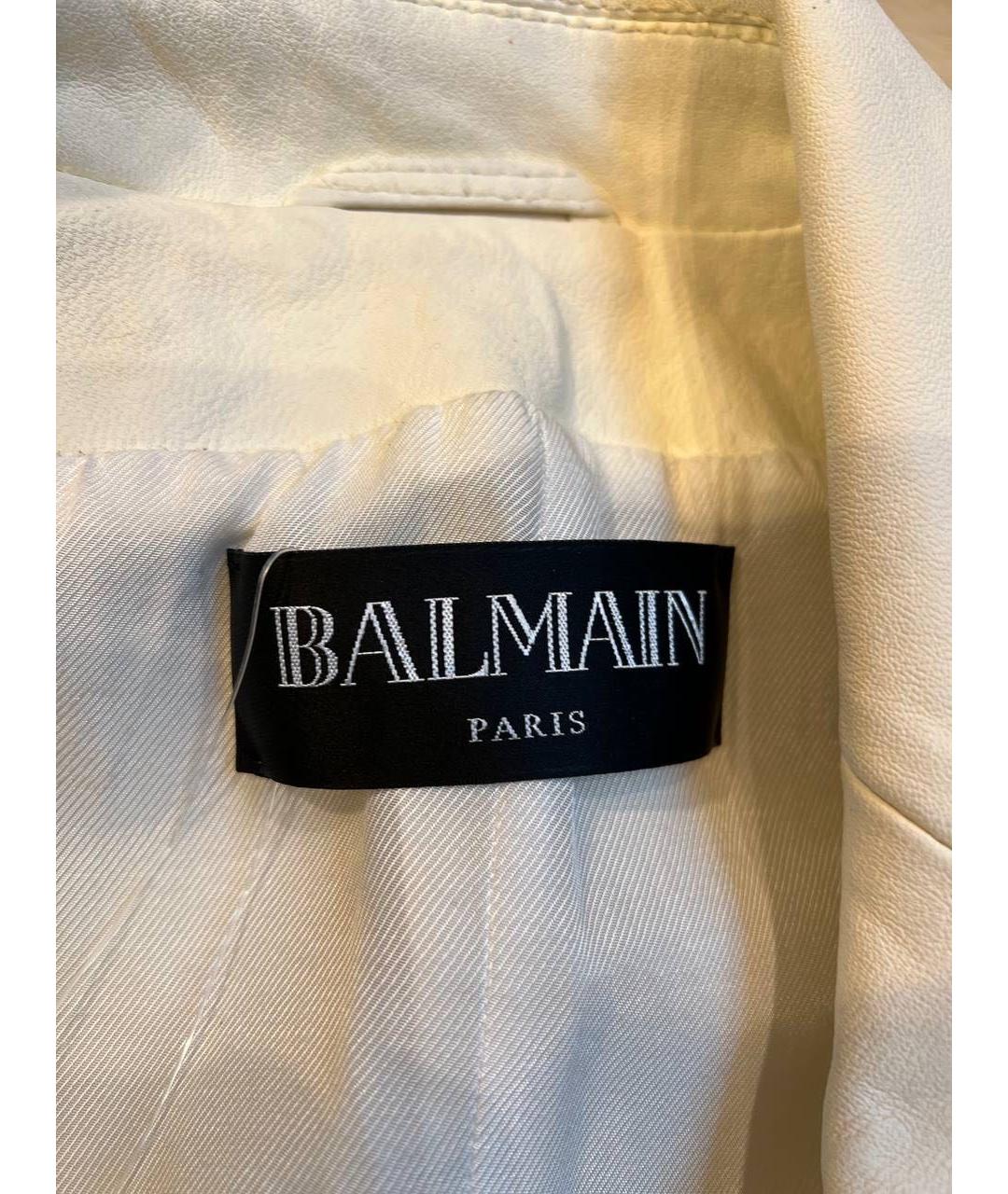 BALMAIN Бежевое вискозное пальто, фото 3