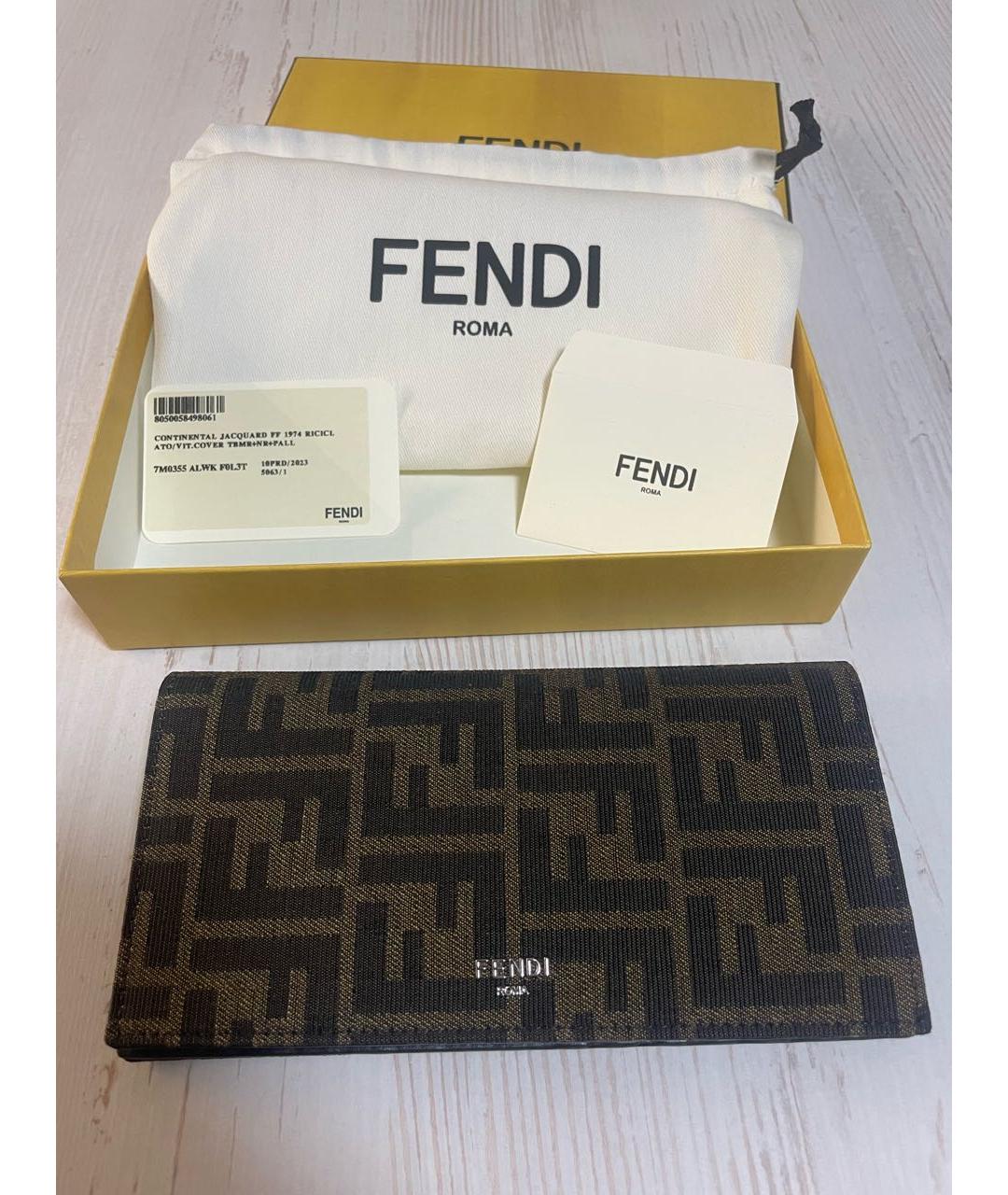 FENDI Коричневый кошелек, фото 3