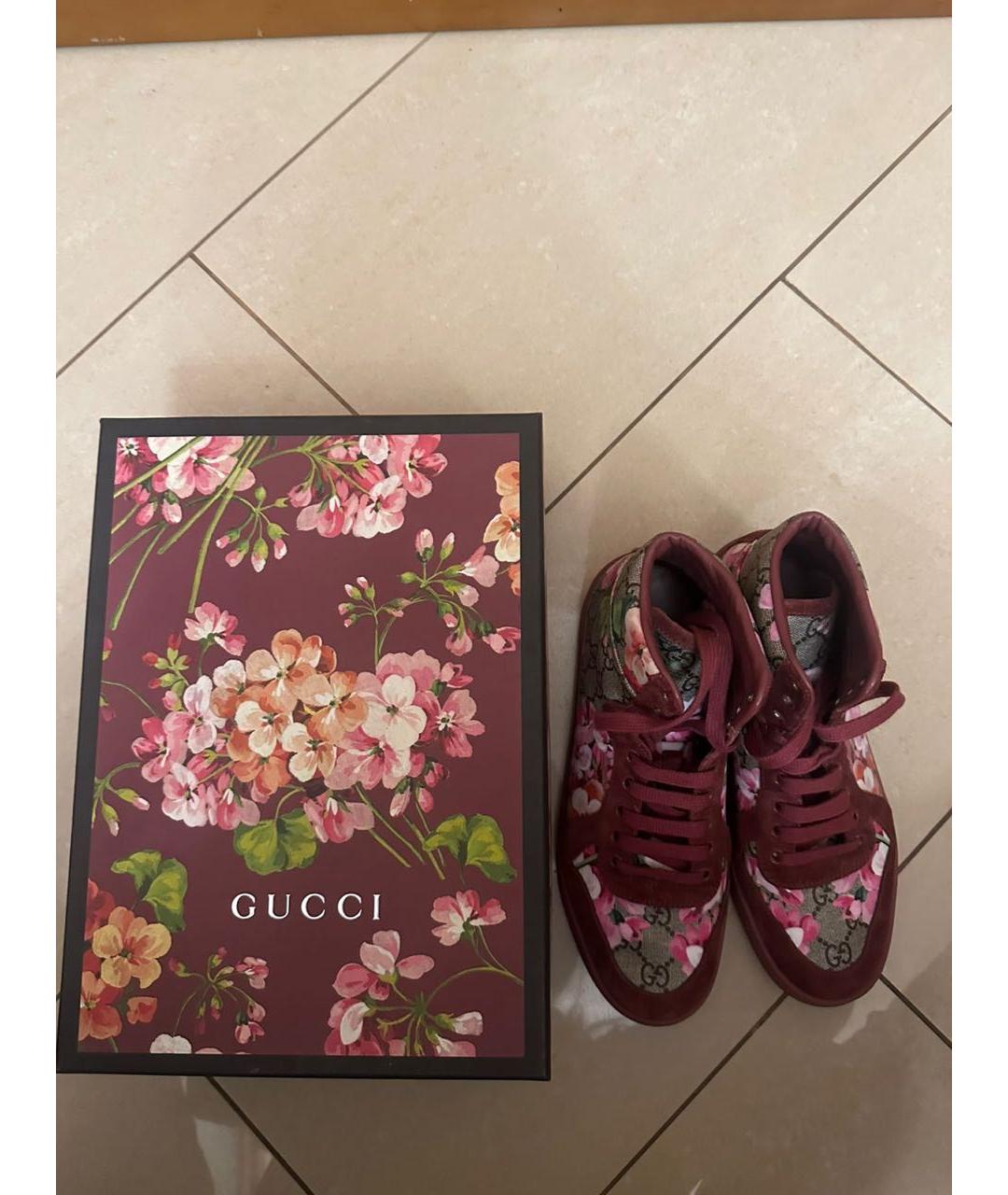 GUCCI Мульти кожаные кеды, фото 5