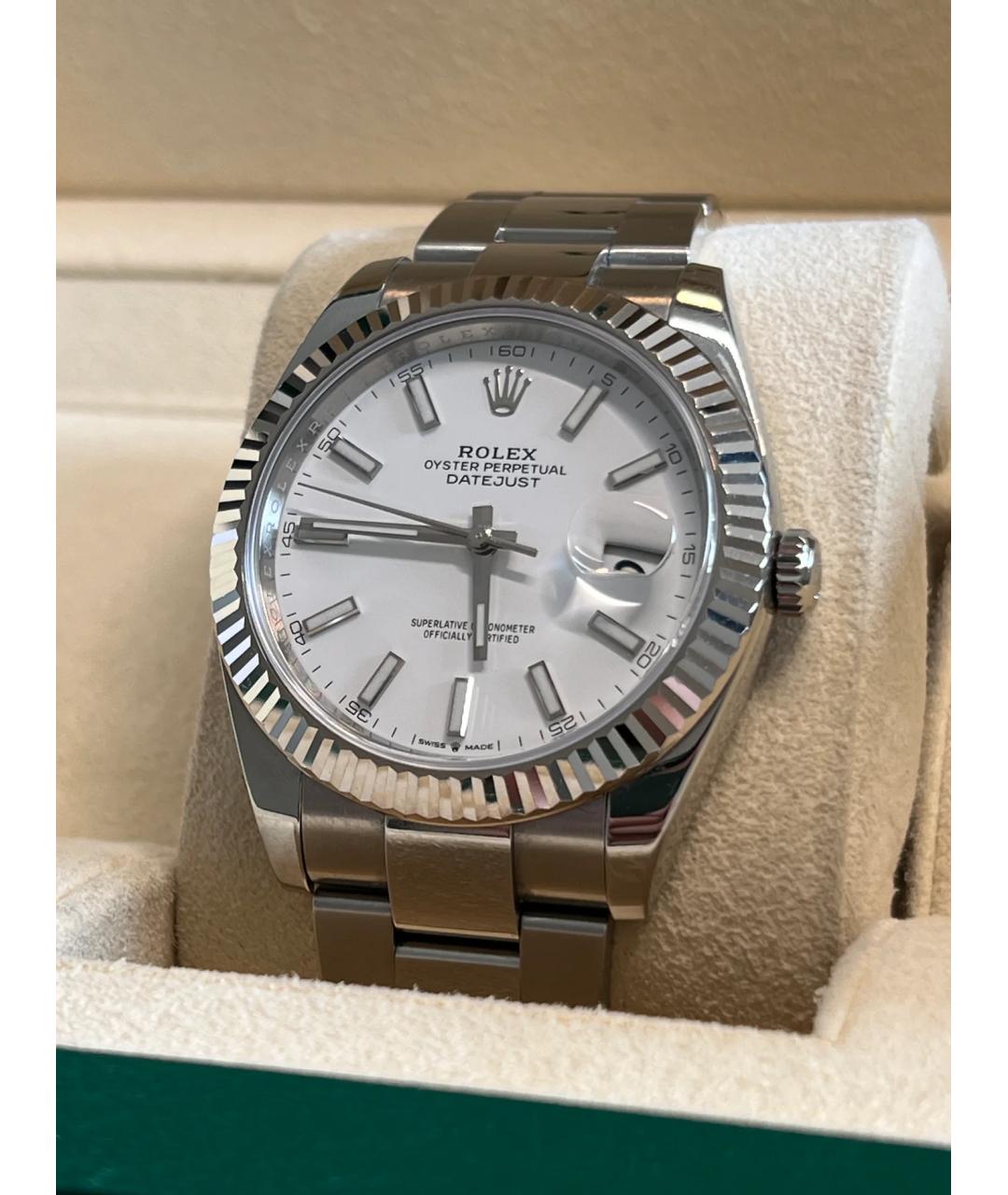 ROLEX Белые часы из белого золота, фото 4