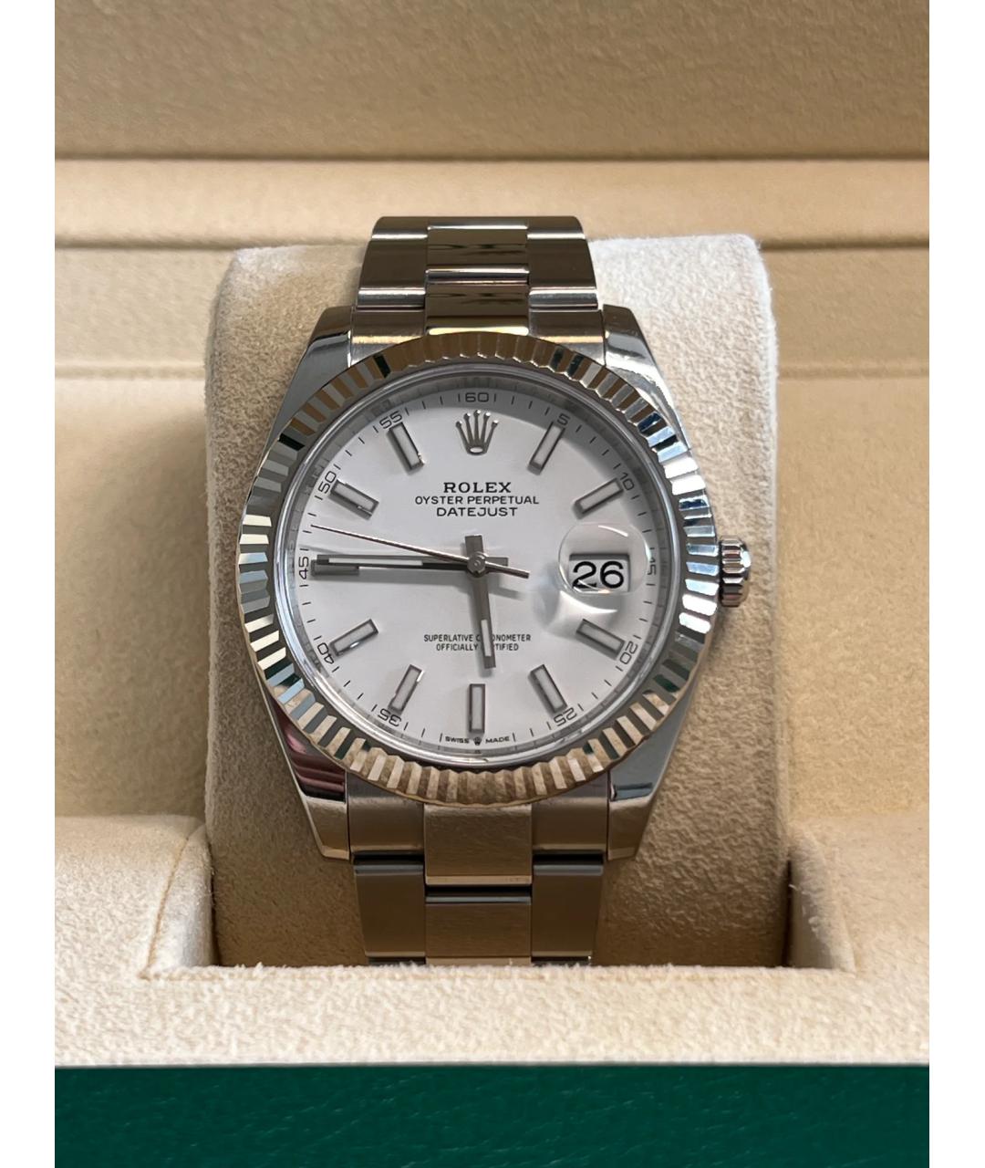 ROLEX Белые часы из белого золота, фото 3