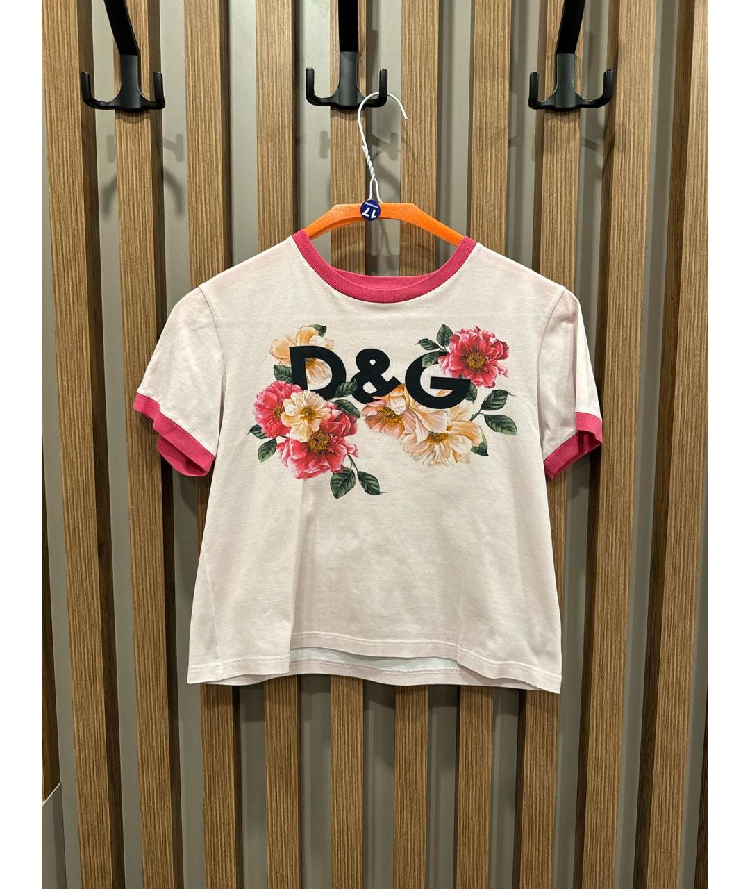 DOLCE&GABBANA Розовый хлопковый детская футболка / топ, фото 5