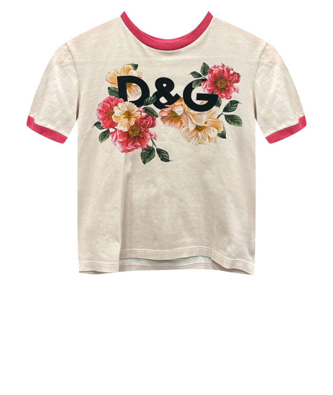 DOLCE&GABBANA Розовый хлопковый детская футболка / топ, фото 1