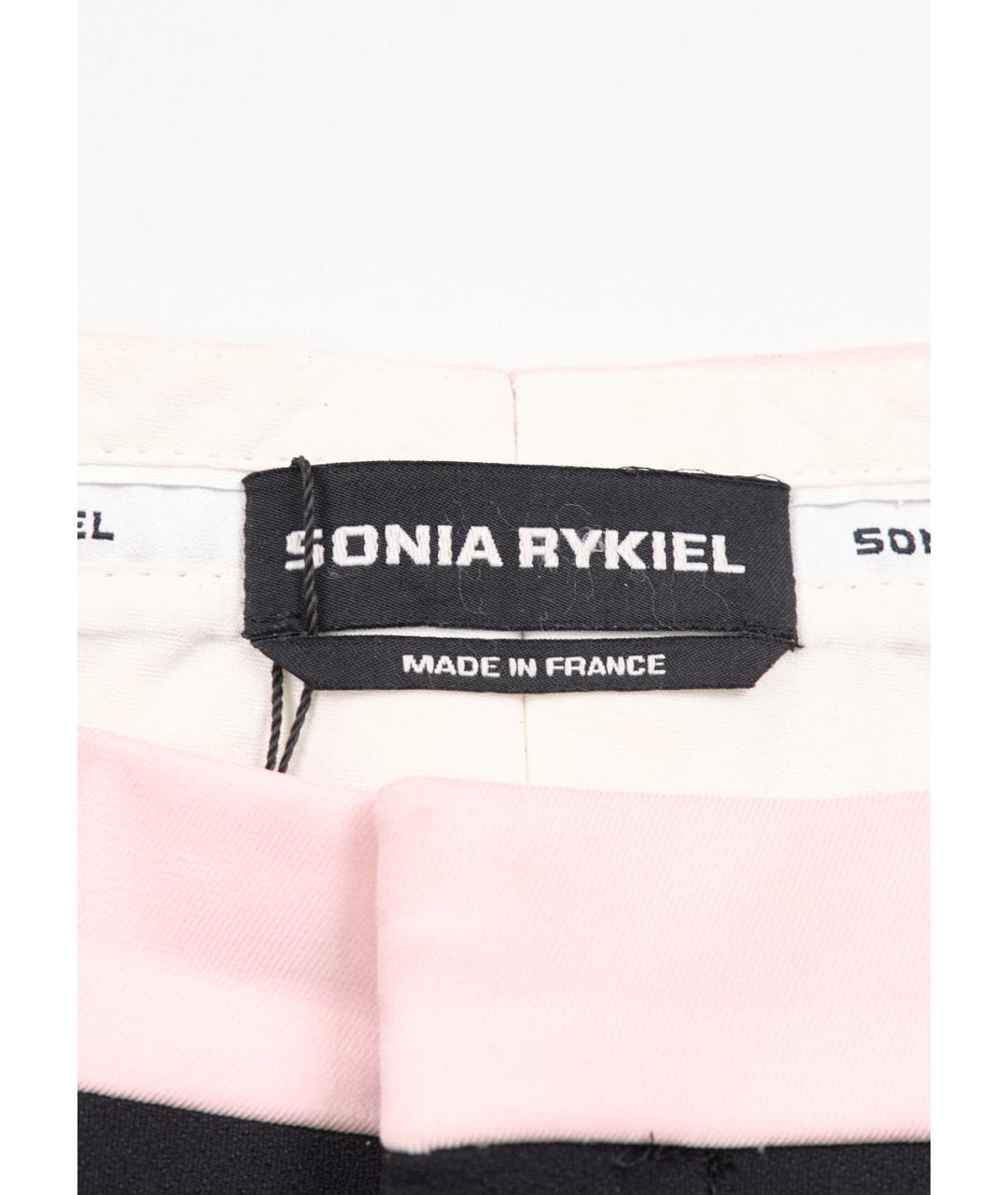 SONIA RYKIEL Черные ацетатные прямые брюки, фото 3