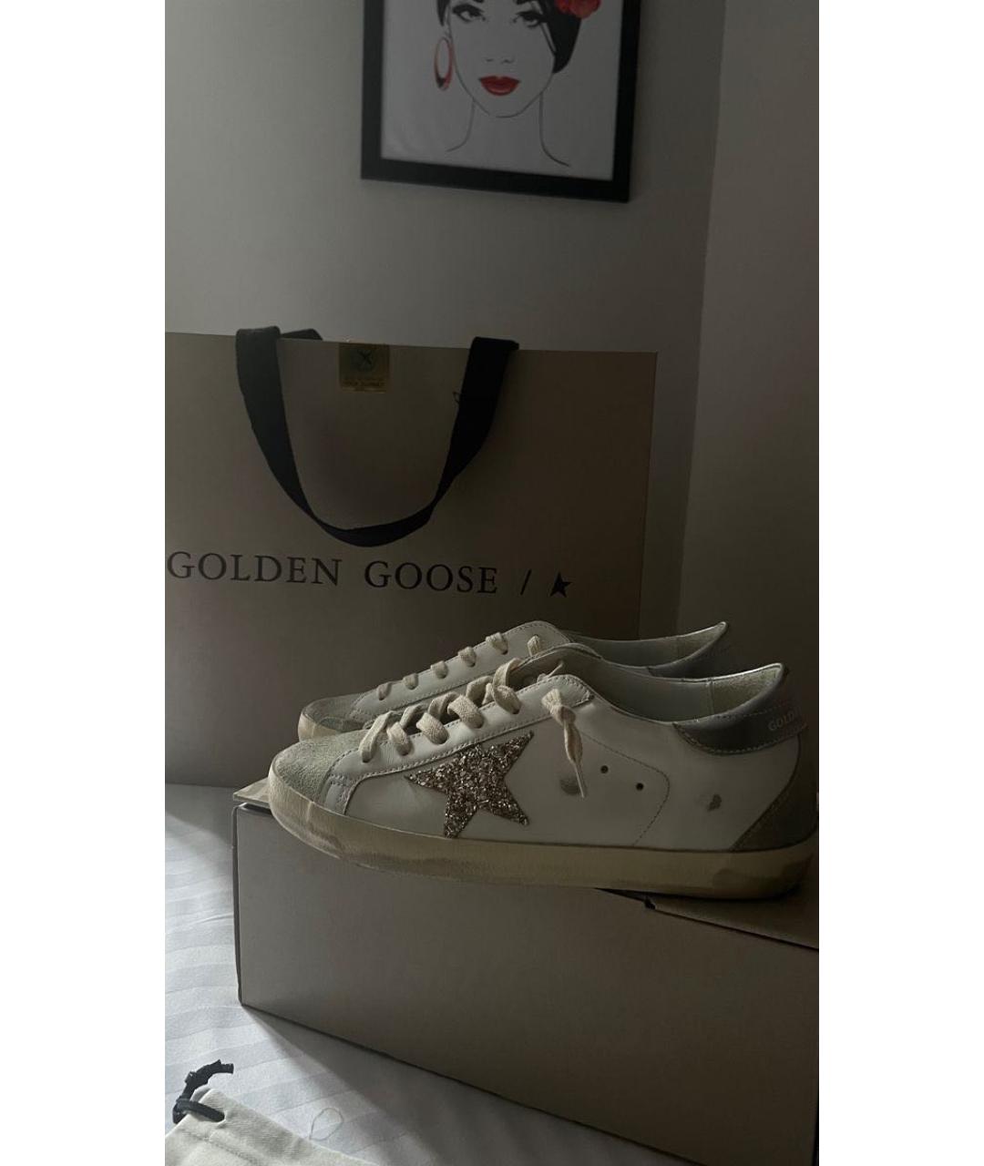 GOLDEN GOOSE DELUXE BRAND Белые кожаные кеды, фото 5