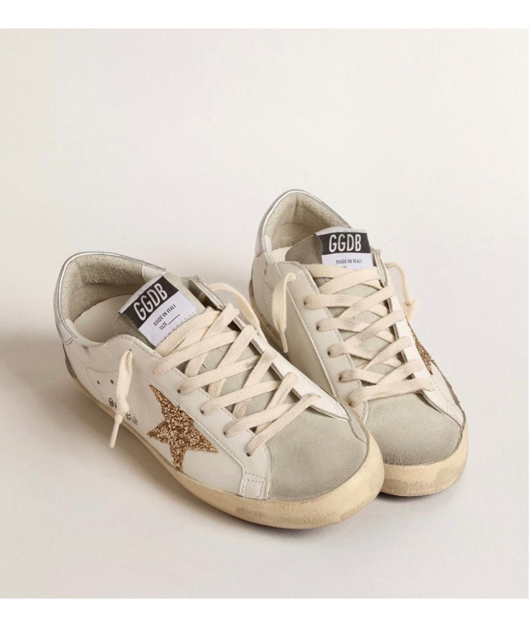 GOLDEN GOOSE DELUXE BRAND Белые кожаные кеды, фото 2