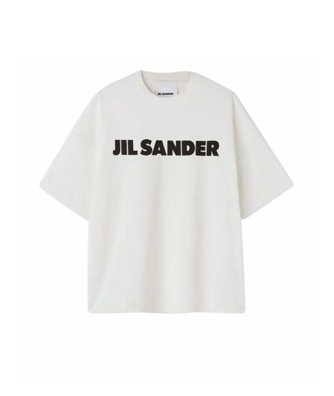 JIL SANDER Белая хлопковая футболка, фото 1