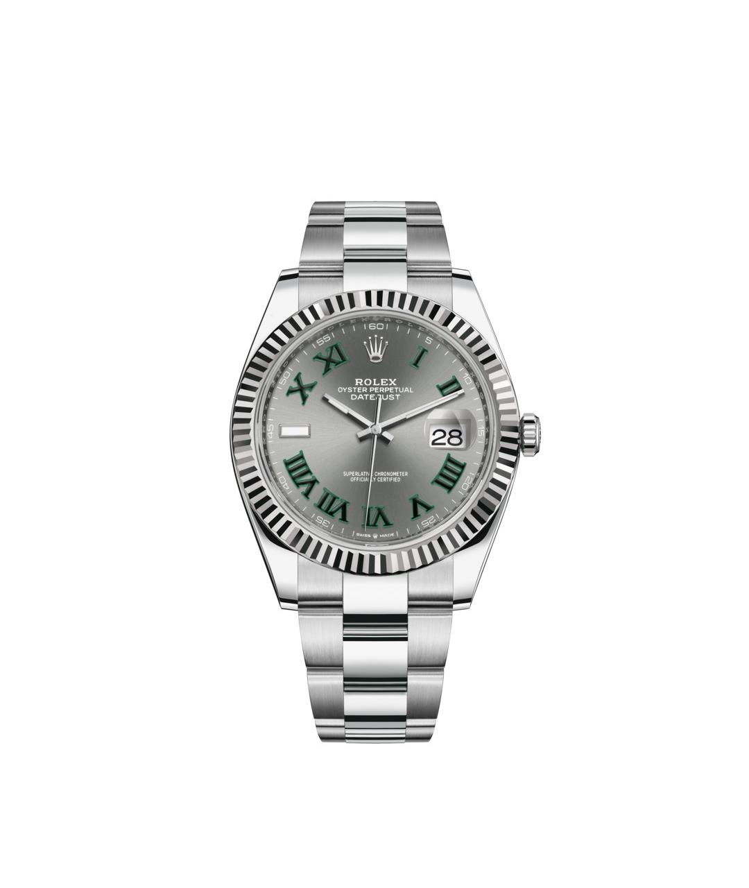 ROLEX Серые часы из белого золота, фото 1