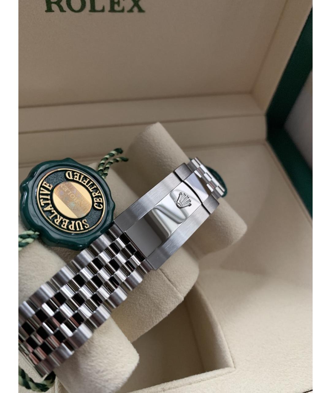 ROLEX Серые часы из белого золота, фото 5