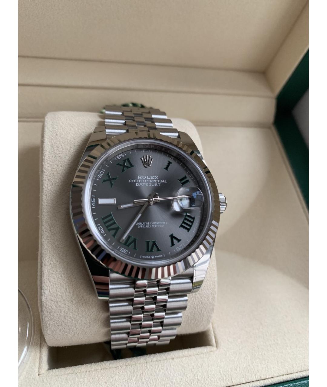 ROLEX Серые часы из белого золота, фото 3