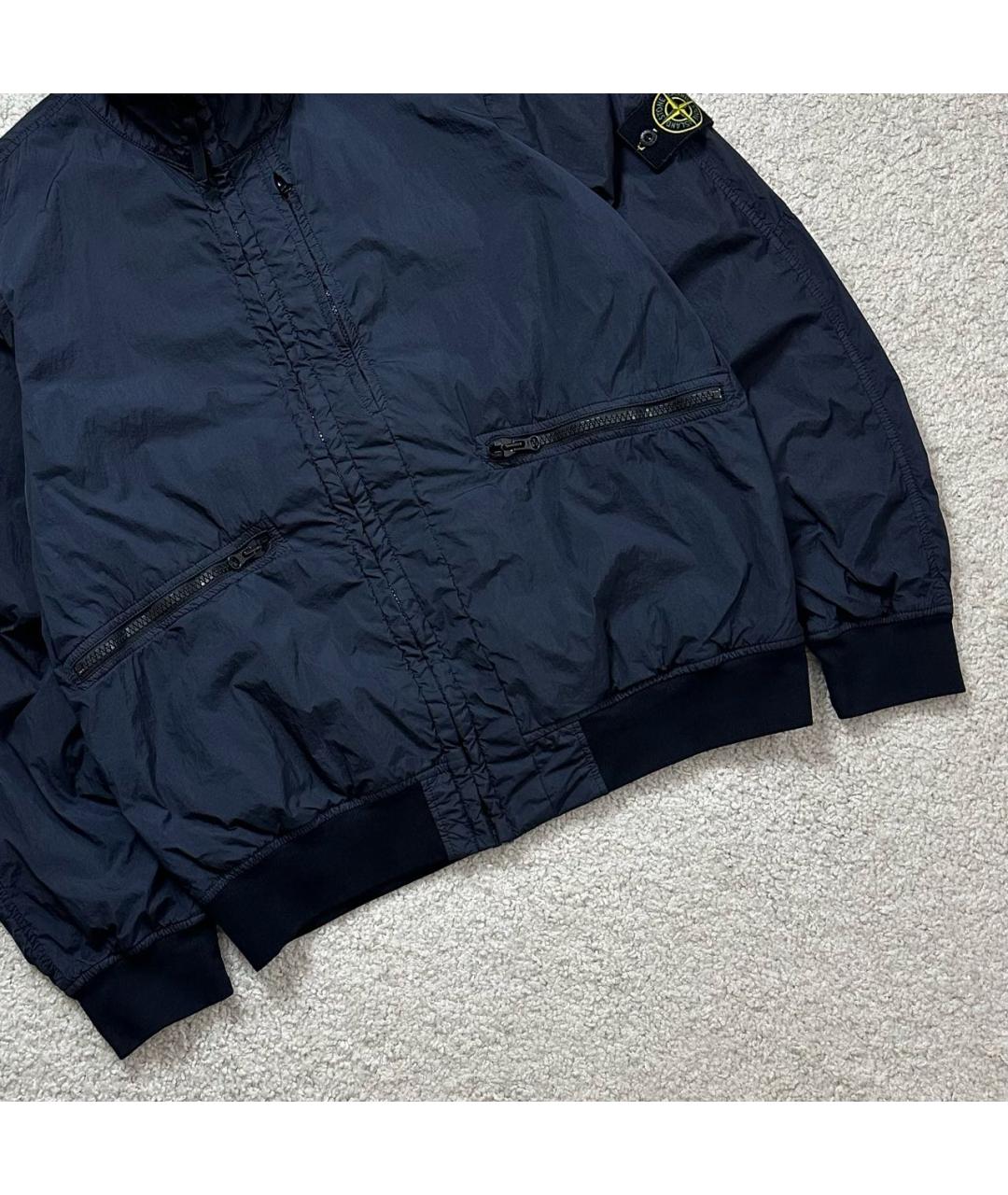 STONE ISLAND Темно-синяя полиамидовая куртка, фото 3