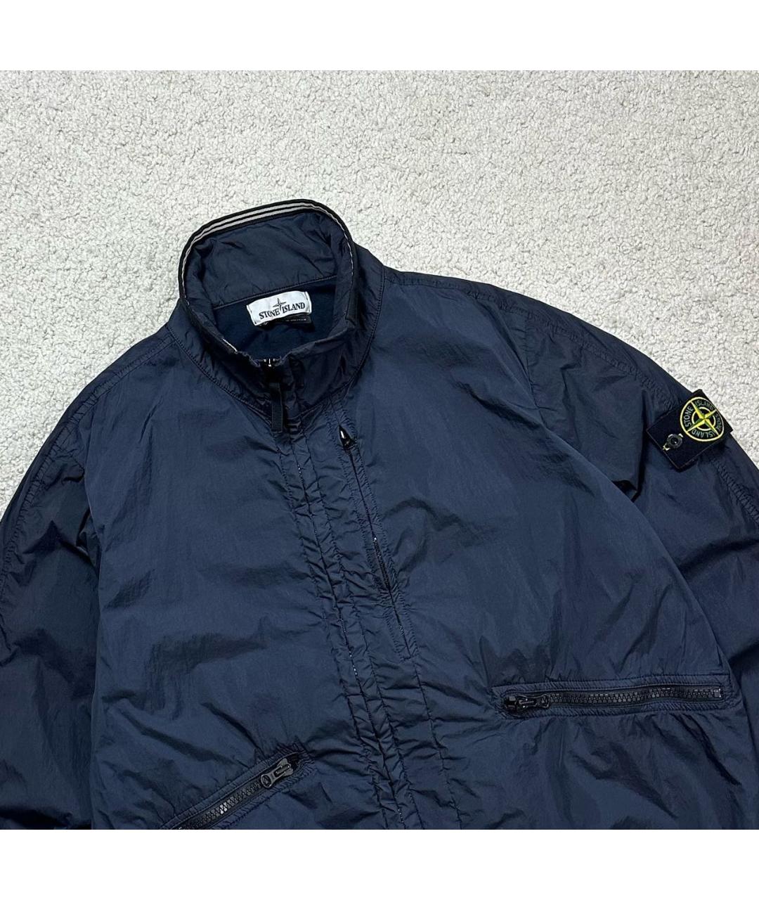 STONE ISLAND Темно-синяя полиамидовая куртка, фото 4