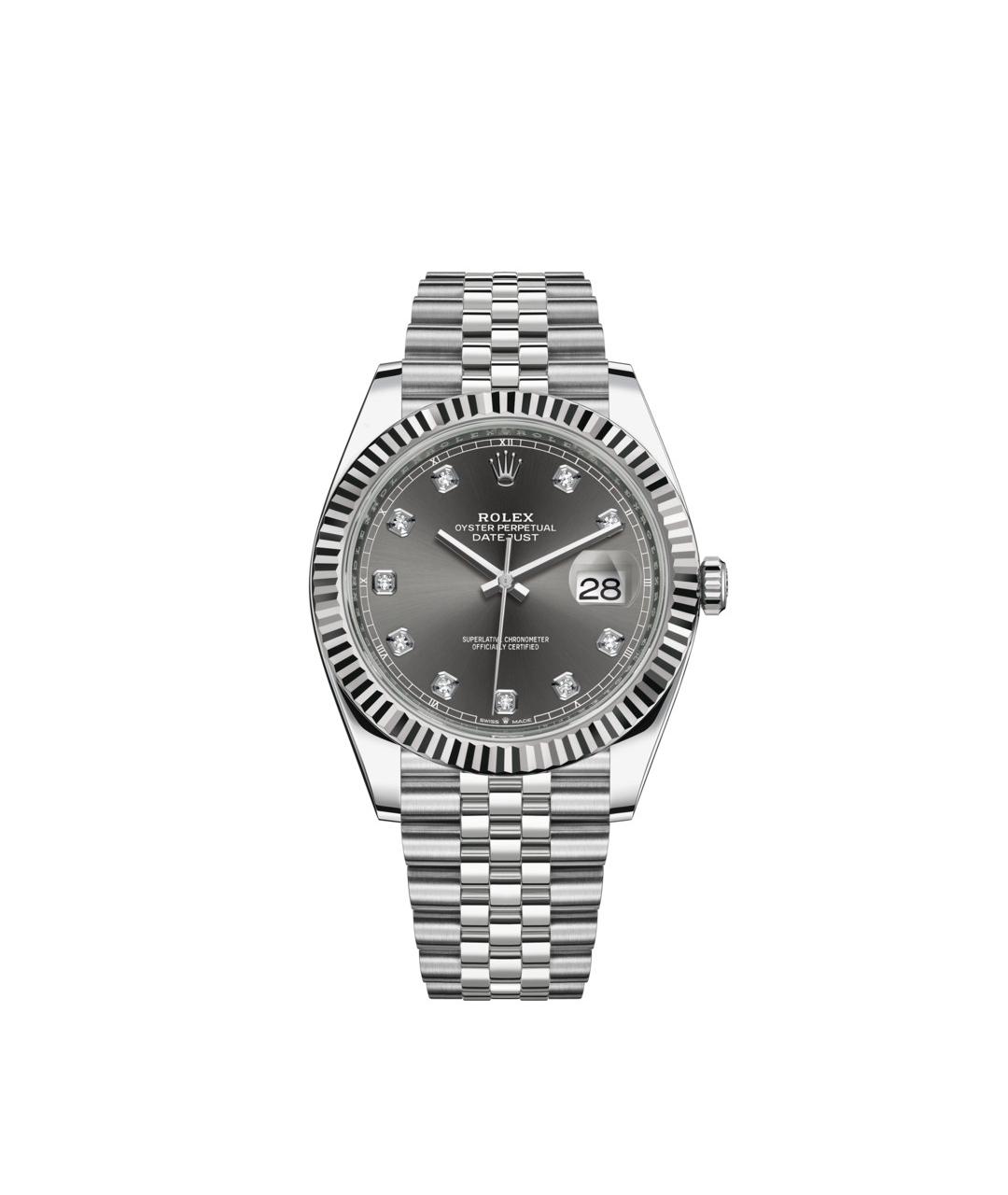 ROLEX Серые часы из белого золота, фото 1