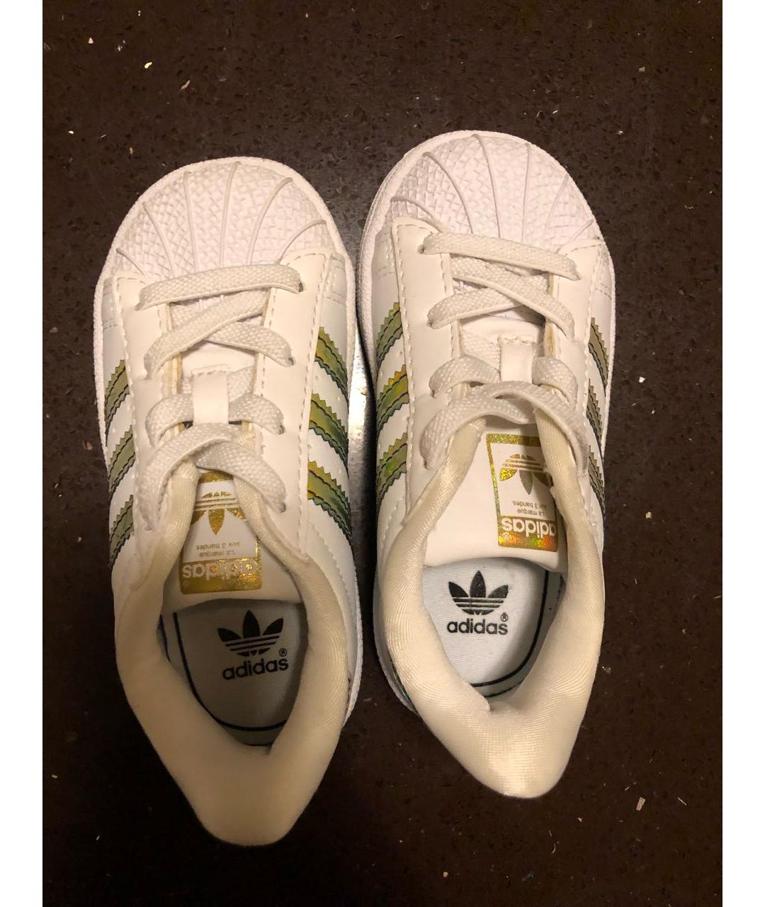 ADIDAS Белые кожаные кеды, фото 5