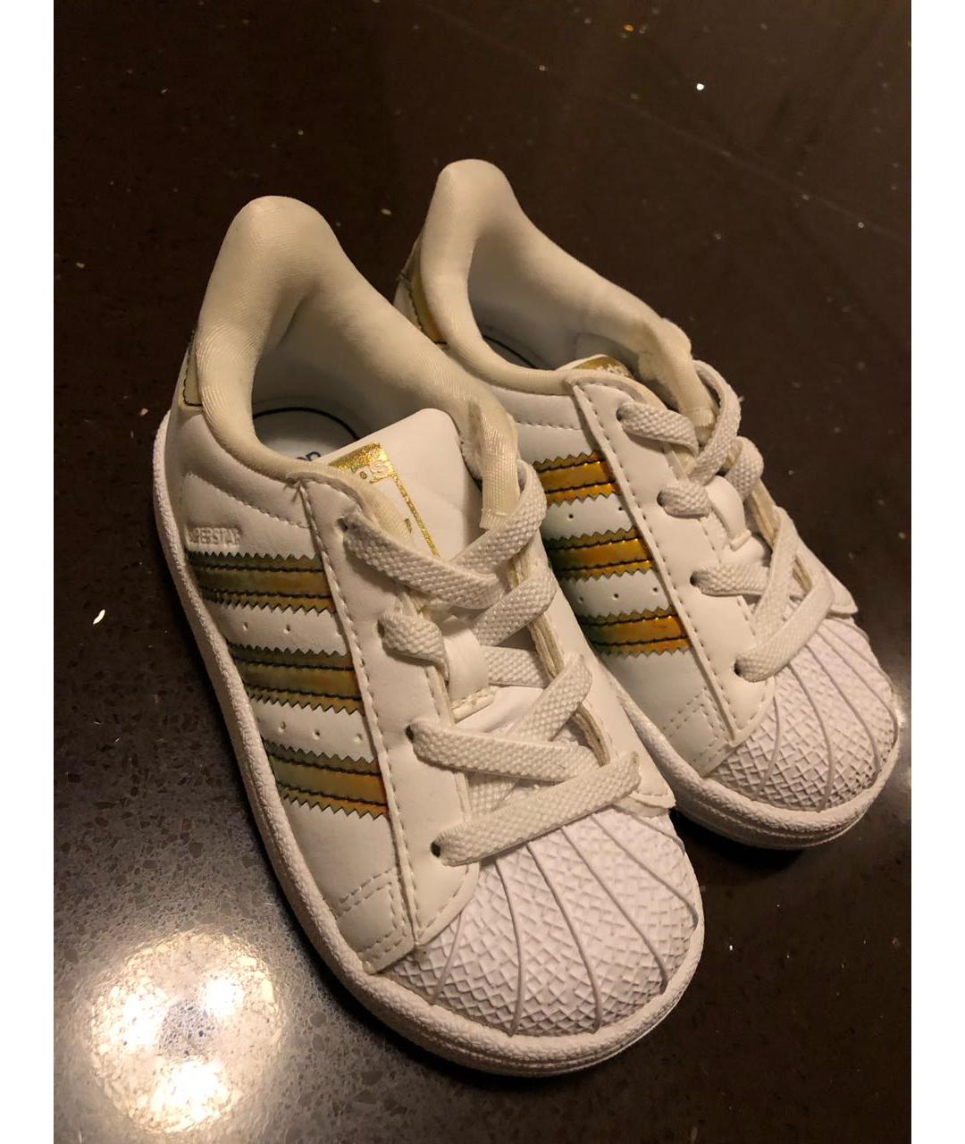 ADIDAS Белые кожаные кеды, фото 3