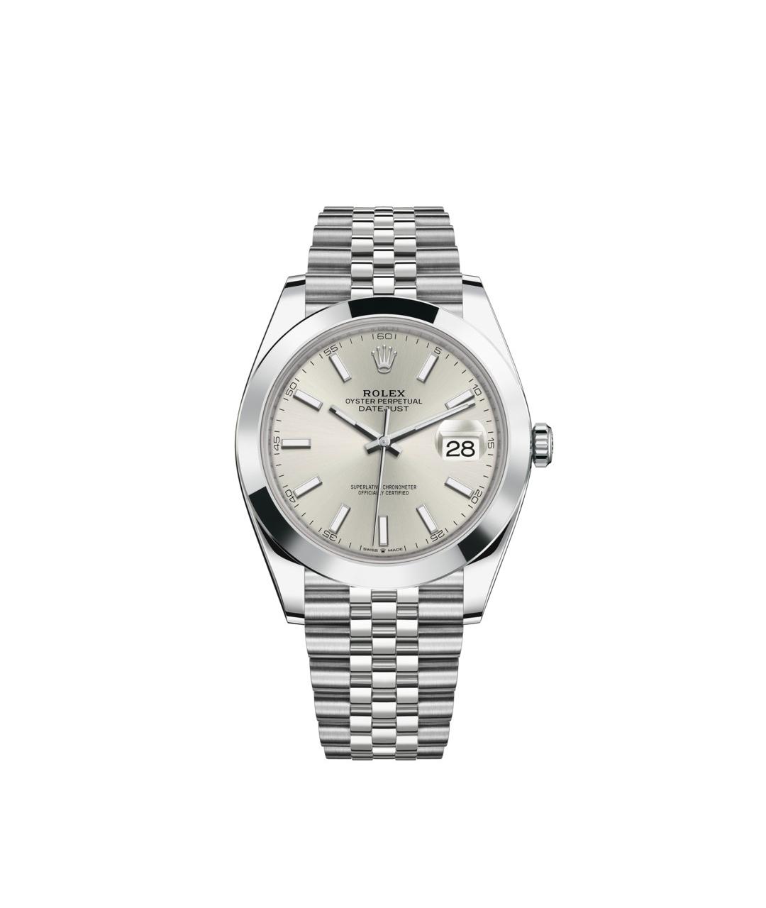 ROLEX Серебряные часы, фото 1