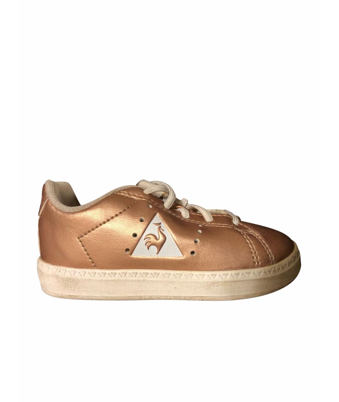 LE COQ SPORTIF Золотые кожаные кеды, фото 1