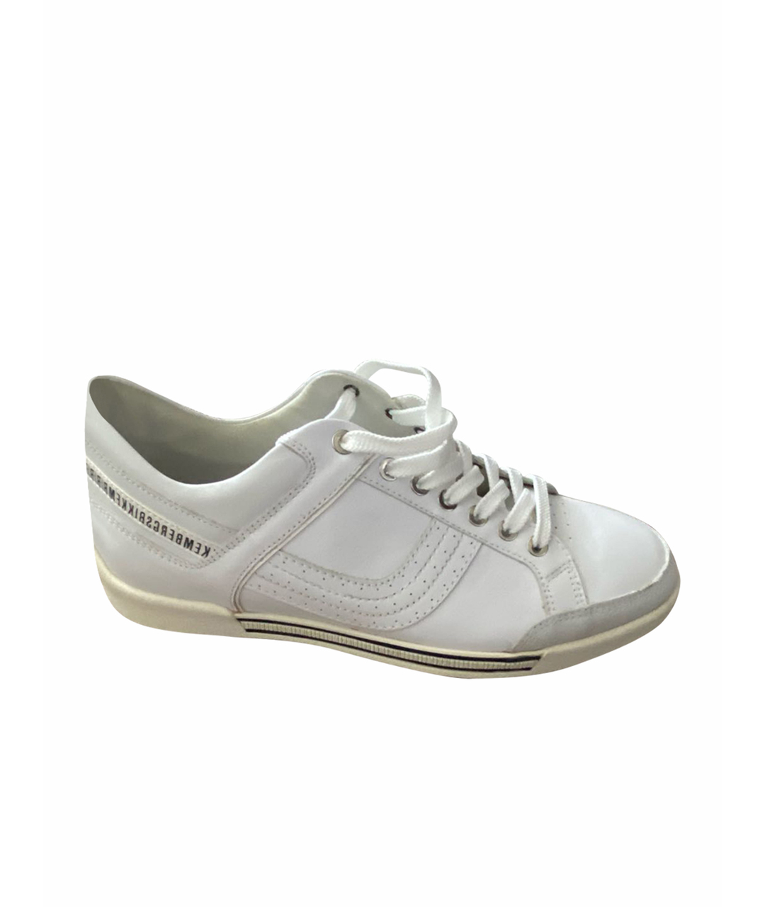 BIKKEMBERGS Белые кожаные низкие кроссовки / кеды, фото 1