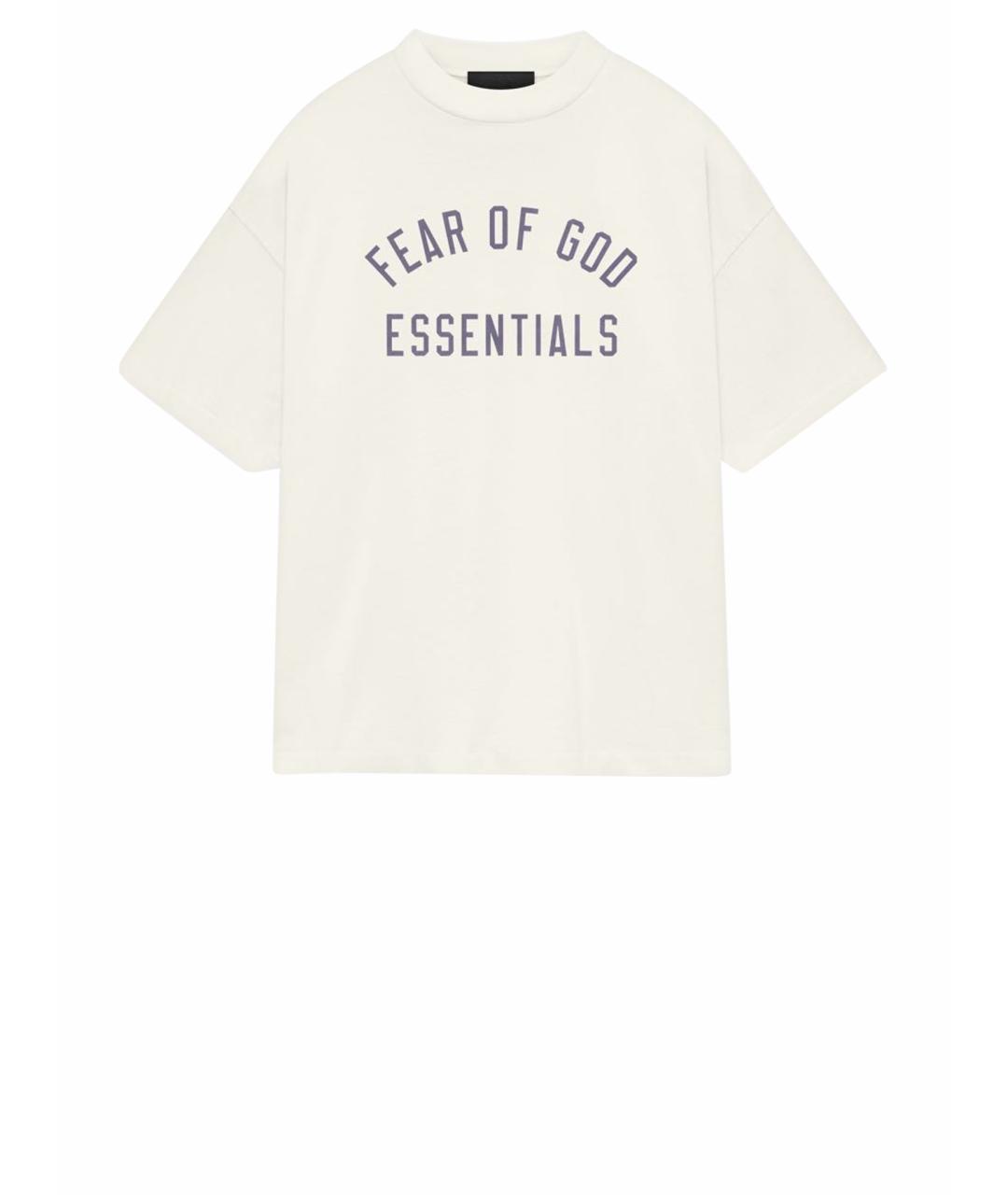 FEAR OF GOD ESSENTIALS Бежевая хлопковая футболка, фото 1