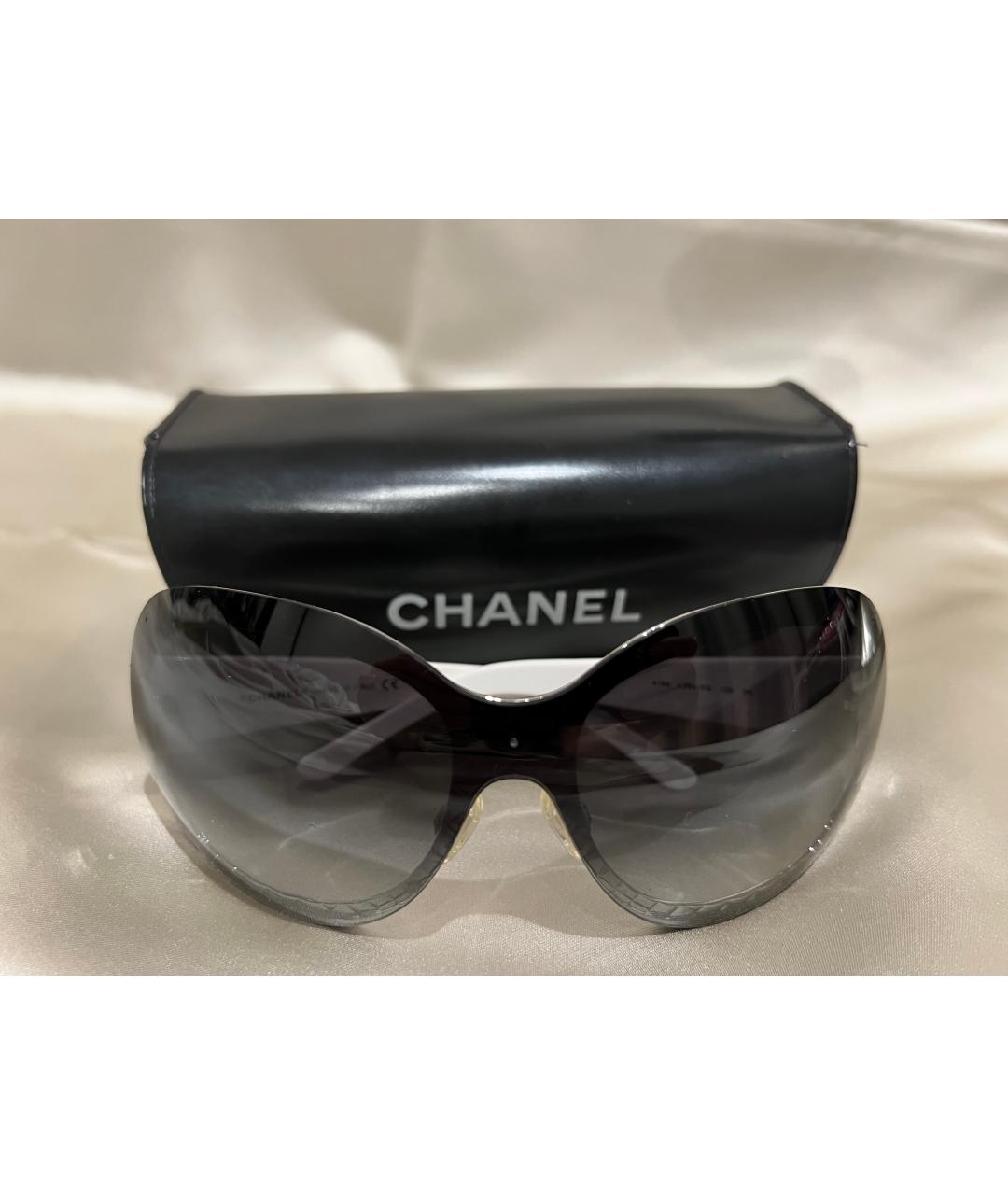 CHANEL Черные пластиковые солнцезащитные очки, фото 2