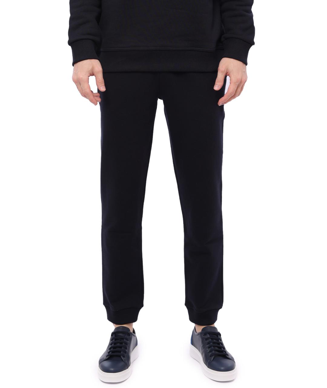 BURBERRY Черные хлопковые повседневные брюки, фото 1