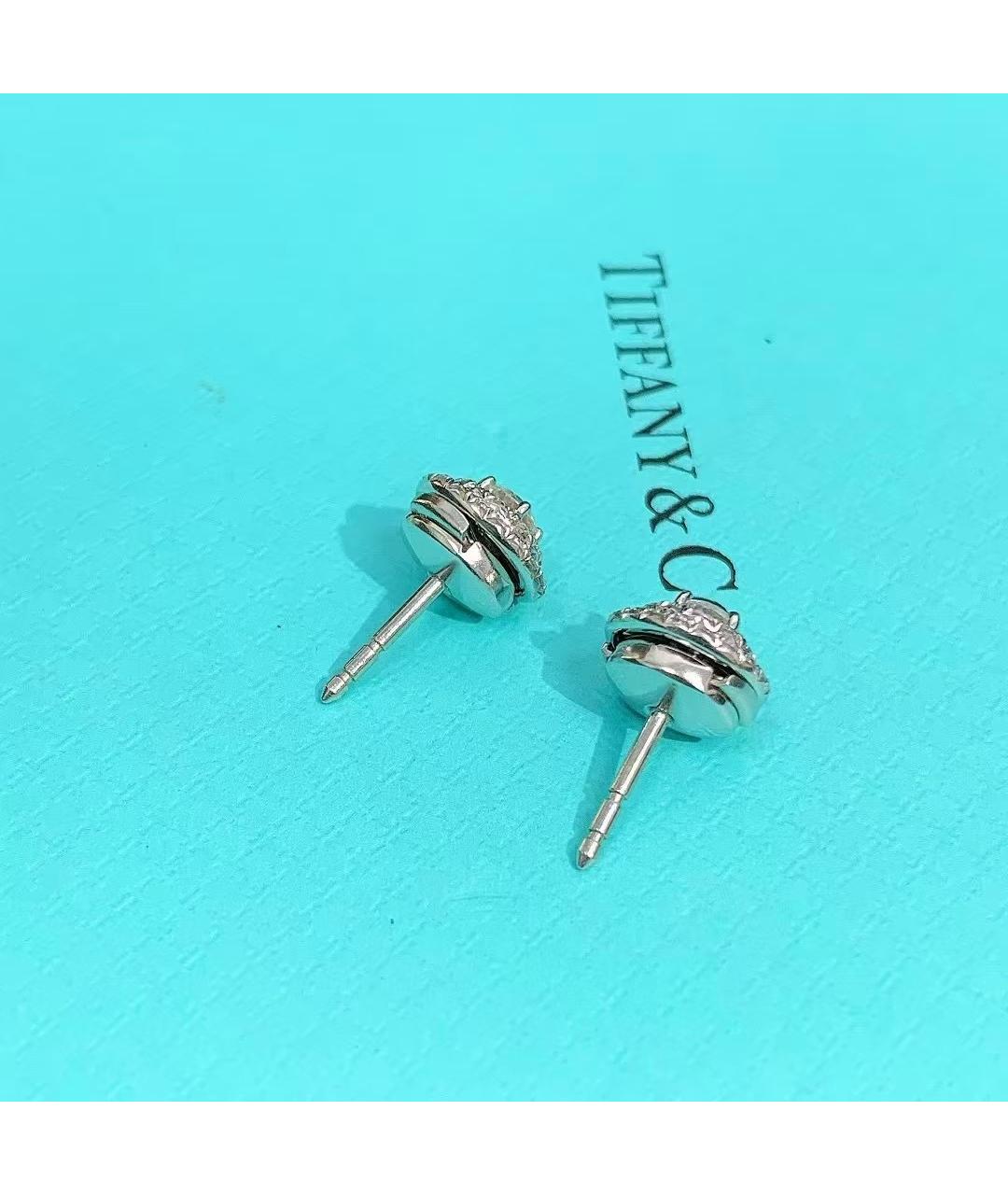 TIFFANY&CO Платиновые серьги, фото 2