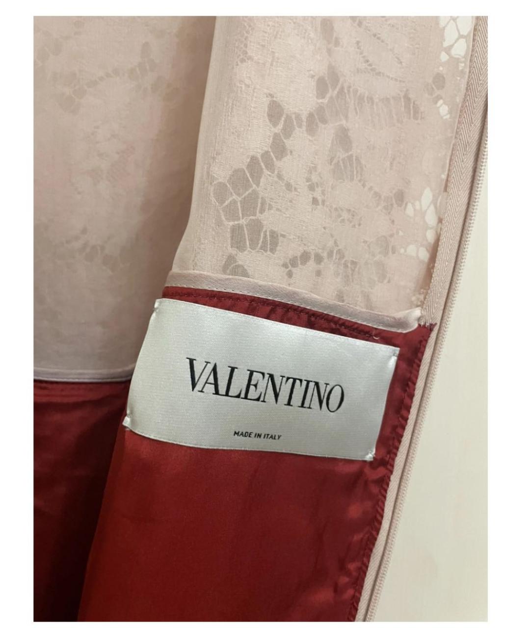 VALENTINO Розовое кружевное коктейльное платье, фото 3